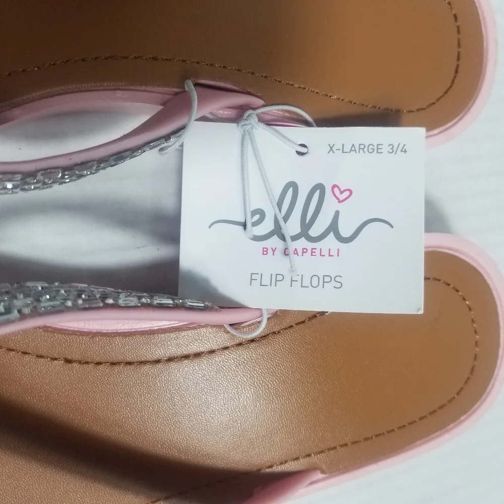 NWT ELLI BY CAPELLI GIRL'S WEDGE SANDALS SIZE 3/4